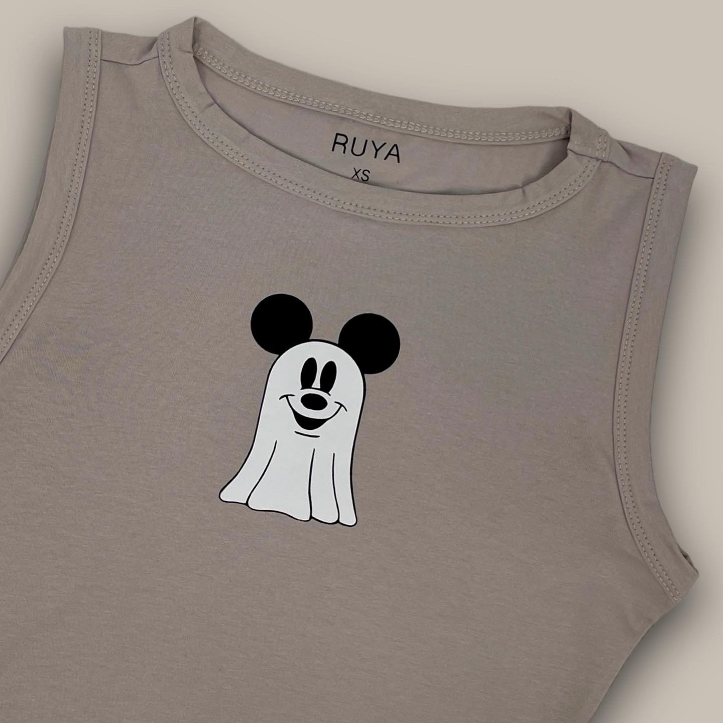 Mickey Ghost Crop Tank | Disney Shirt | Halloween