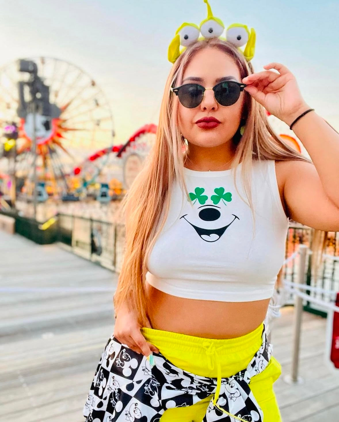 Shamrock Mickey Crop Tank | Disney Shirt | St Patrick's Day