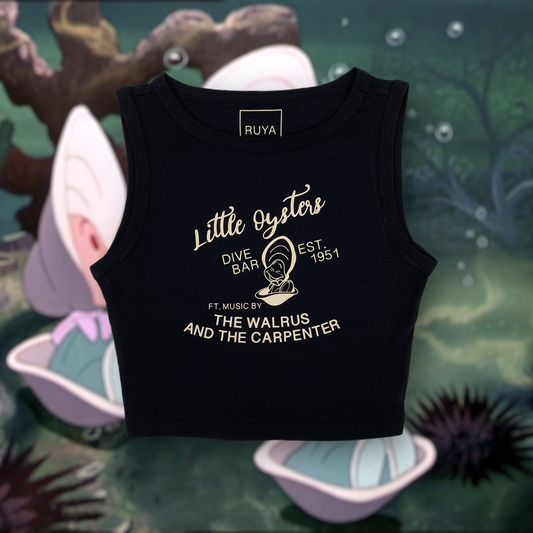 Little Oysters Dive Bar Crop Tank | Alice in Wonderland | Disney Shirt