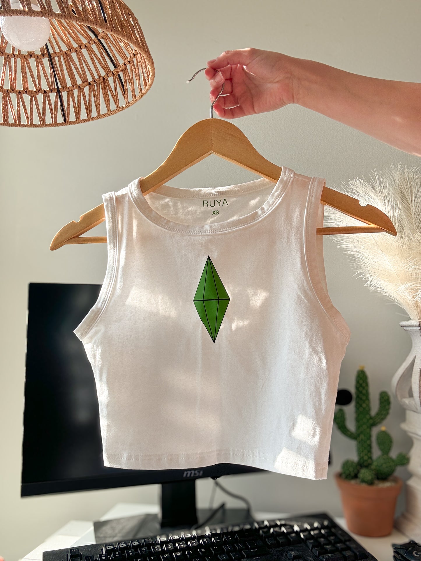 The Sims Plumbob Crop Tank | Gamer Shirt