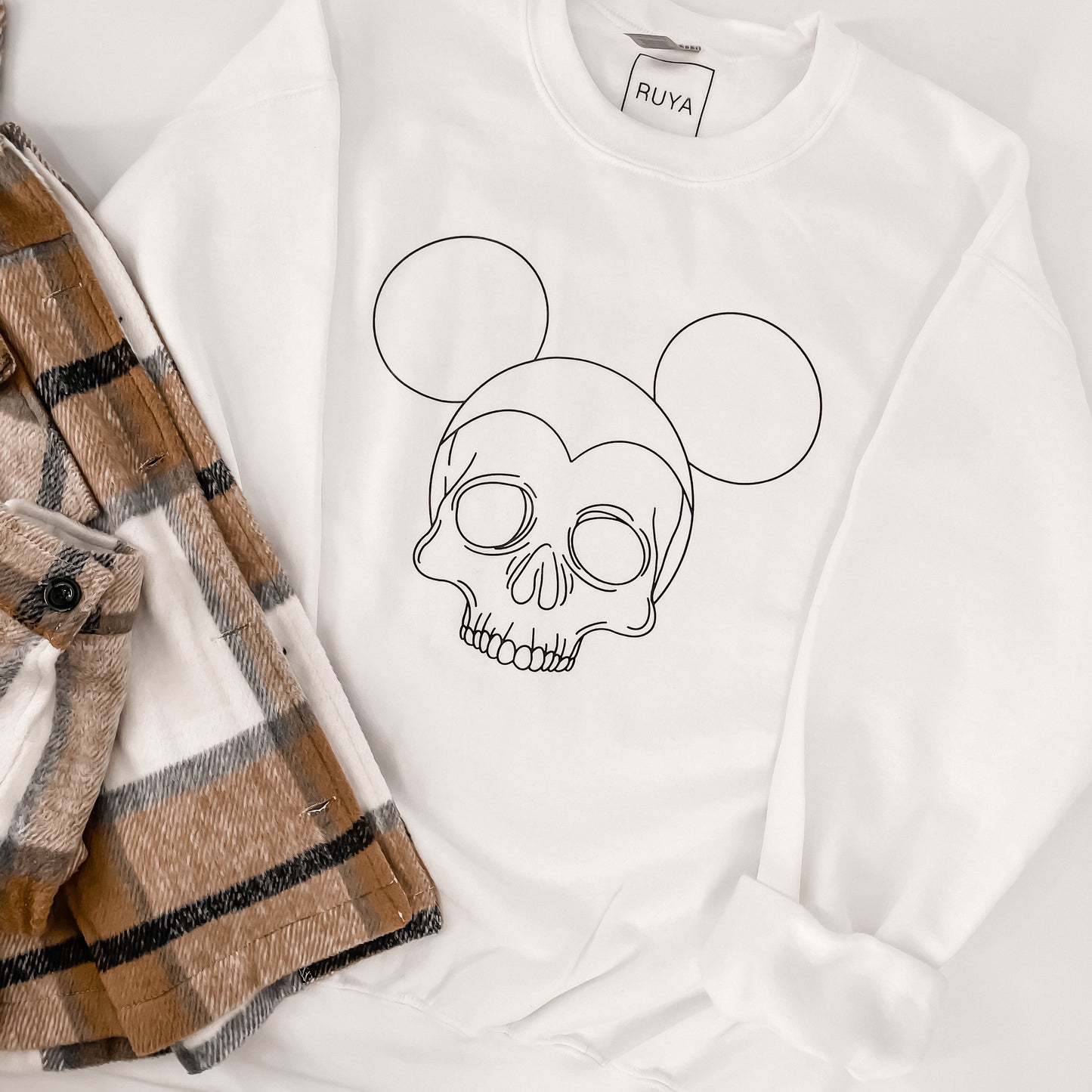 Mickey Skull Crewneck Sweatshirt | Halloween | Disney | FINAL SALE