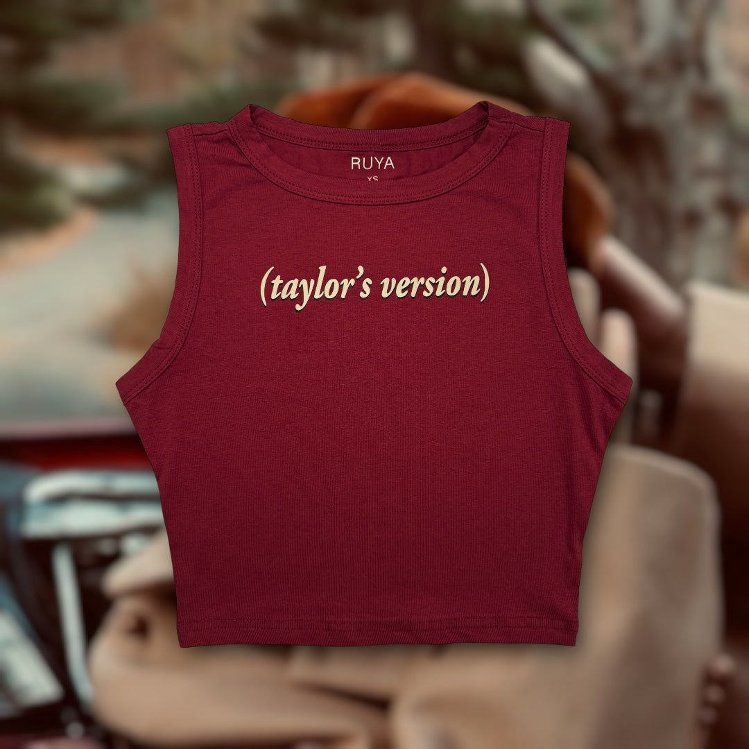 (taylor's version) Crop Tank | Taylor Swift shirt