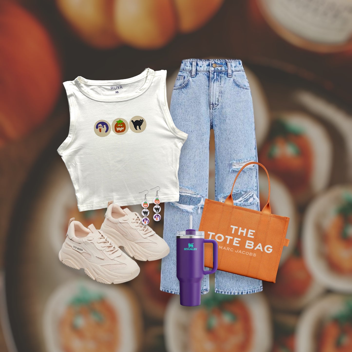 Halloween Cookies Crop Tank