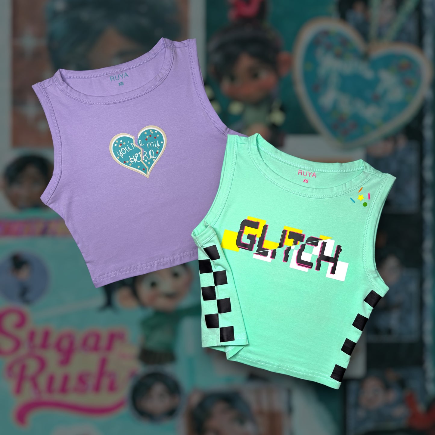 Stinkbrain's Medal Crop Tank | Vanellope Von Schweetz | You're My Hero Cookie | Wreck It Ralph | Disney Shirt