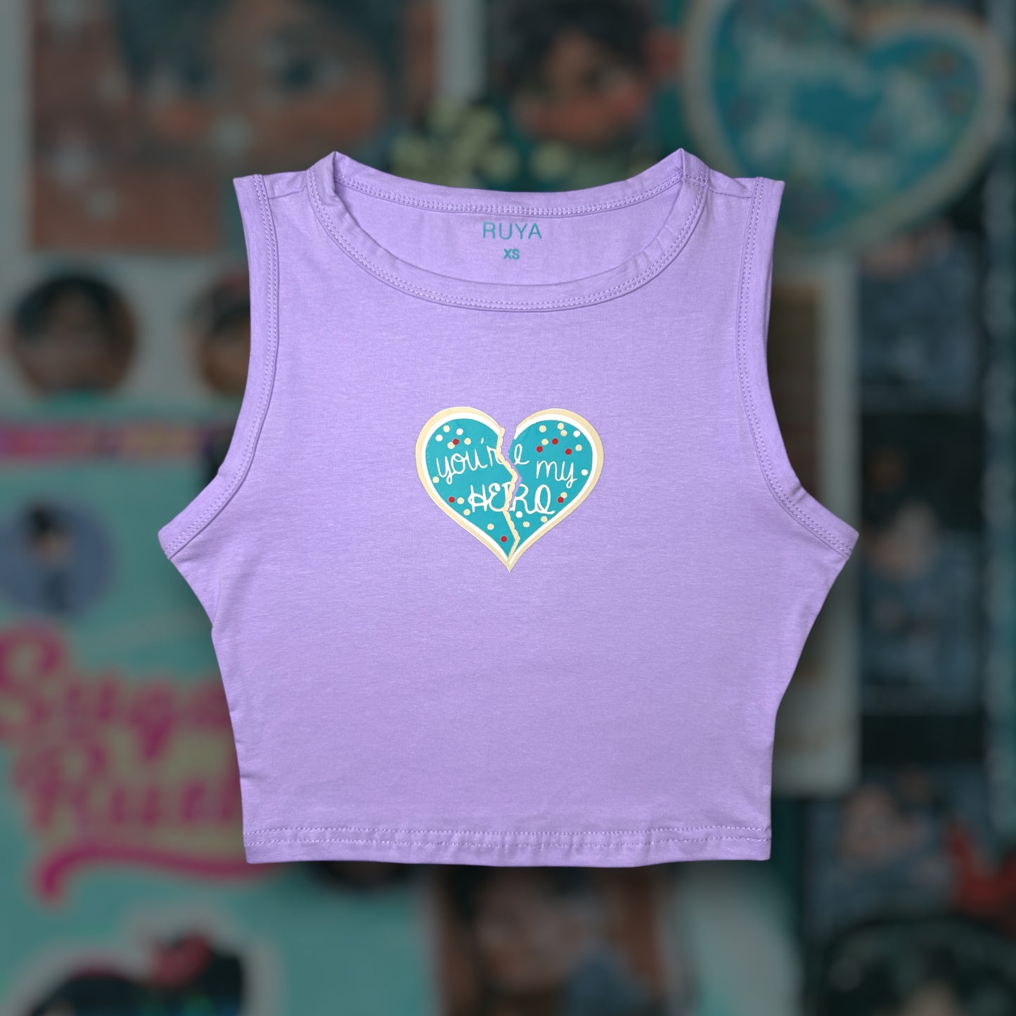 Stinkbrain's Medal Crop Tank | Vanellope Von Schweetz | You're My Hero Cookie | Wreck It Ralph | Disney Shirt