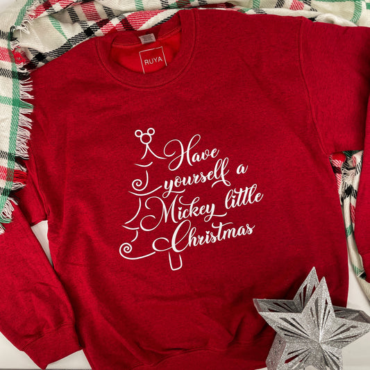 Mickey Little Christmas Crewneck Sweatshirt | Disney | FINAL SALE