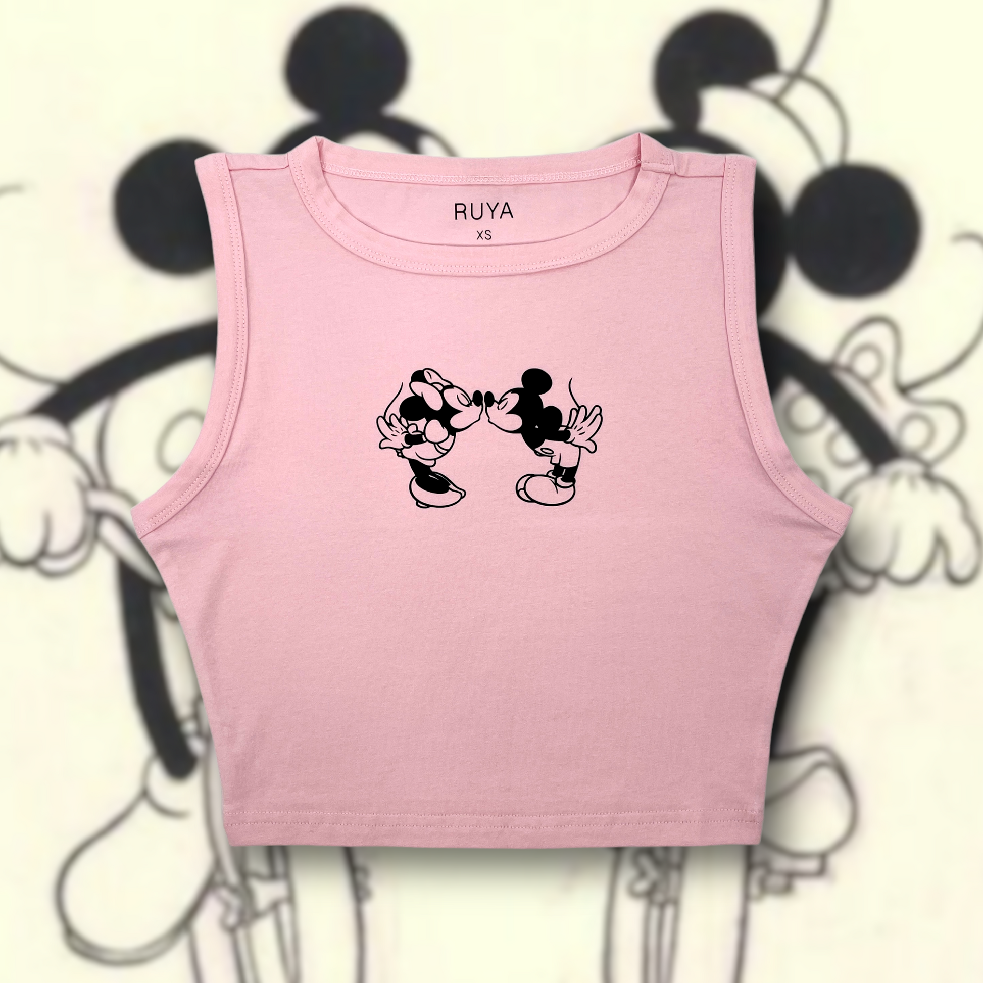 Mouse Smooches Crop Tank, Mickey & Minnie, Valentine's Day